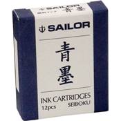 Cartouches Sailor Bleu Black Seiboku