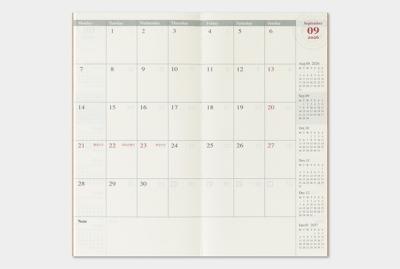 Traveler's Notebook Agenda Mensuel 2026